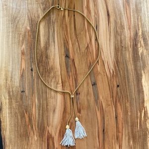 J. Crew Gold Tassel Necklace